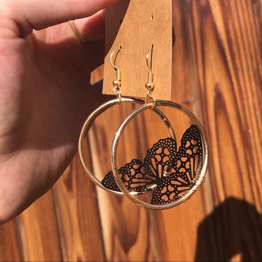 Butterfly Hoop Earrings🦋